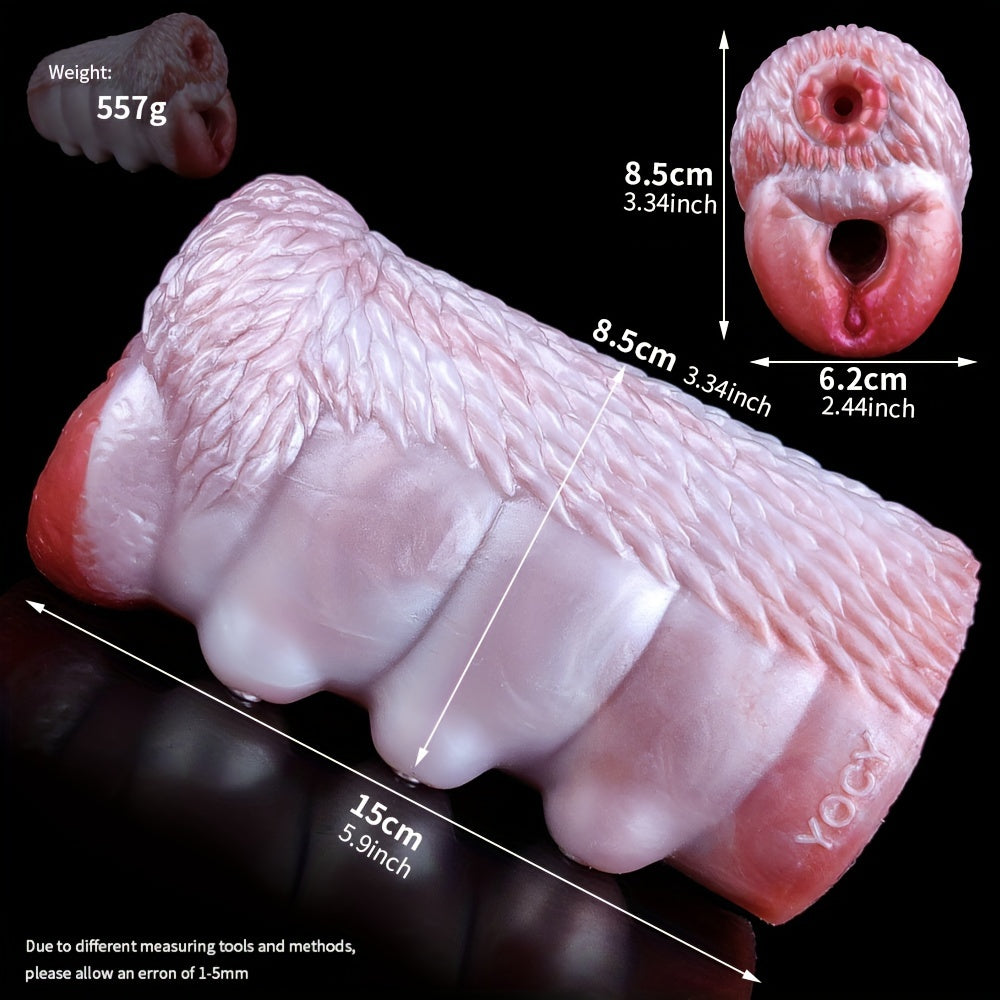 Realistic Animal Dual Channel Silicone Pocket Pussy Penis Exercise Masturbator