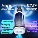 2024 May new Pa King Masturbator Cup Stretching Clamping Sucking and Vibrating for man sex toys