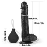 11" Realistic Squirting Dildo Ejaculating Dildo with Enema Bulb