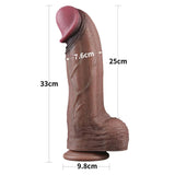 13" Huge Thick XXXL Dual Density Silicone Realistic Dildo with Hyper-Realistic Veins