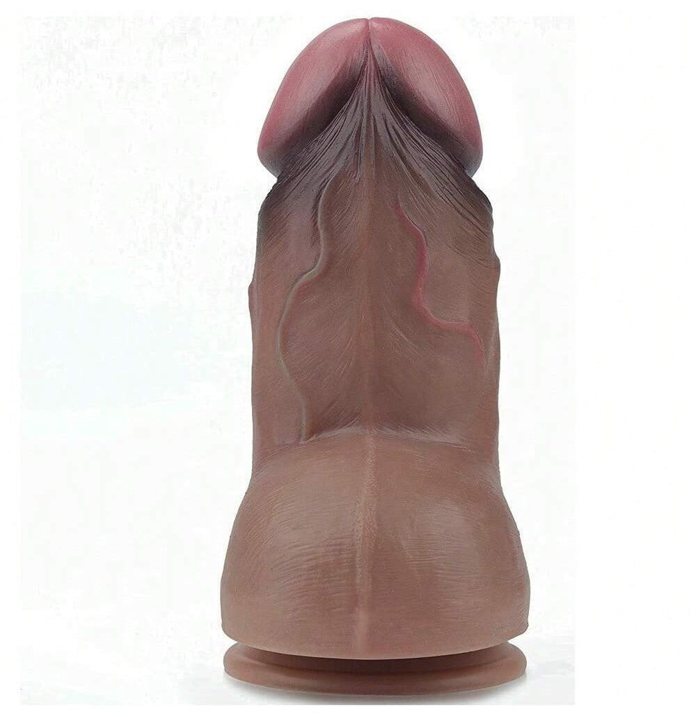 7'' Silicone Butt Plug Fat Dildo with Hyper-Realistic Veins