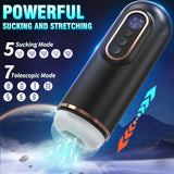 2024 Amazing 5in1 telescopic Electric sucker heating Voice Male Masturbation Cup