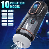 2024 Amazing 5in1 telescopic Electric sucker heating Voice Male Masturbation Cup