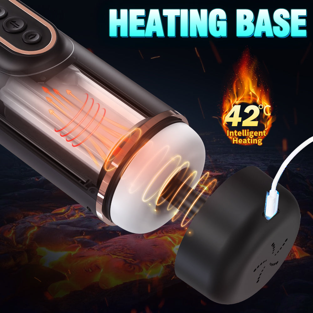 2024 Amazing 5in1 telescopic Electric sucker heating Voice Male Masturbation Cup