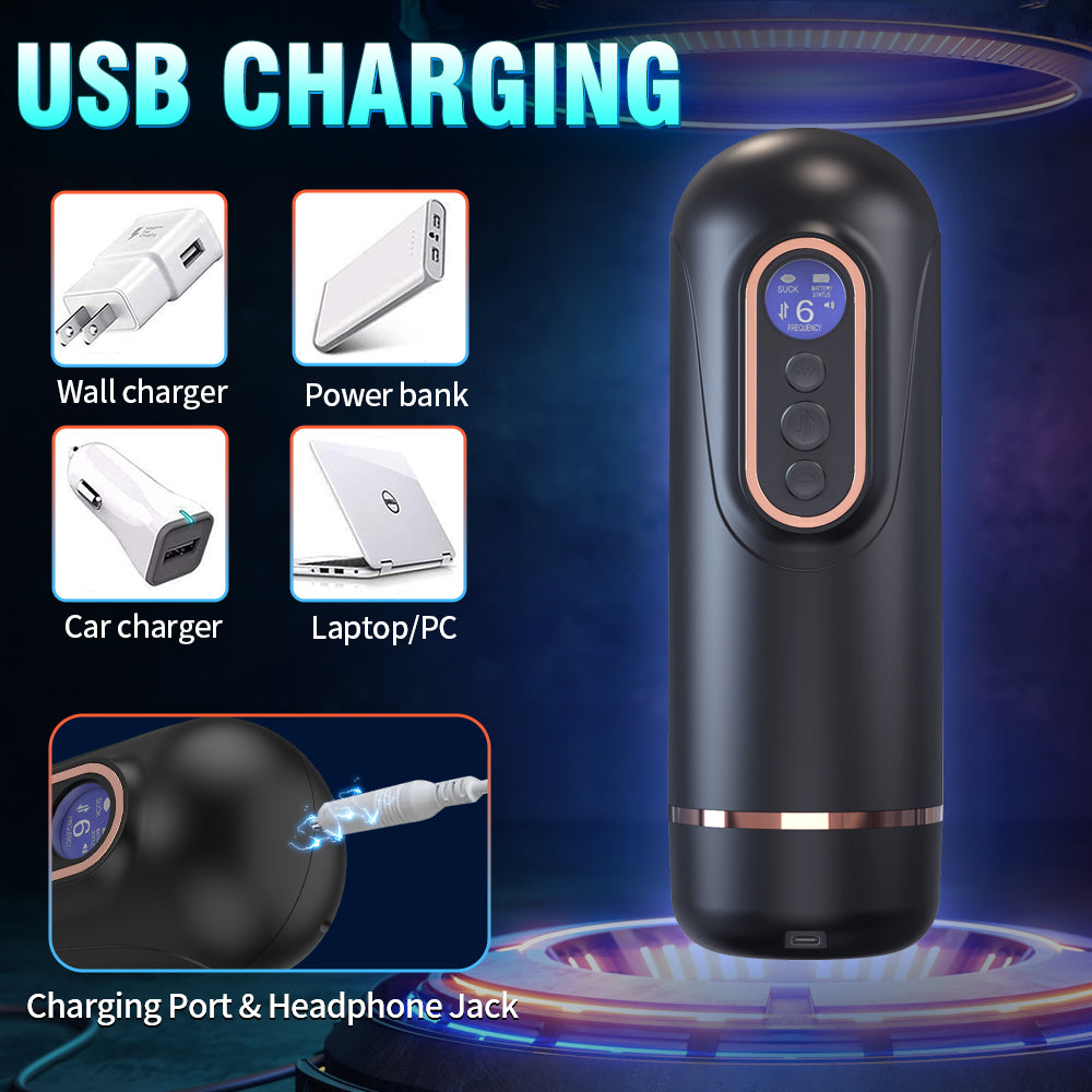 2024 Amazing 5in1 telescopic Electric sucker heating Voice Male Masturbation Cup