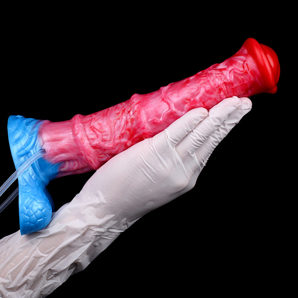 5255 Squeeze Inflatable Squirting Butt Plug Dildo