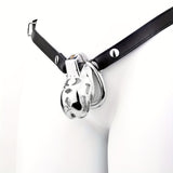 FRRK-183 Male Stainless Chastity Lock Cage Penis Cock Cage Belt Device