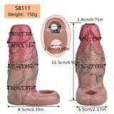 S8111 Open-ended Penis Sleeve With Anti-drop Ring Hollow Dildo