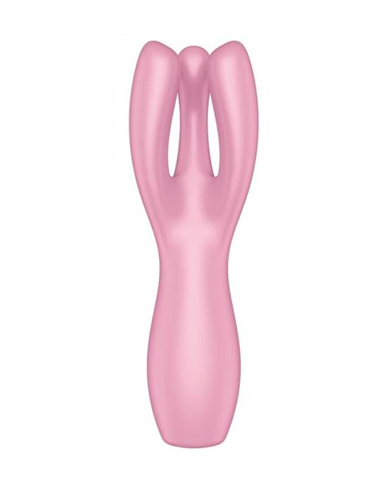 Satisfyer Threesome 3 Vibrator- Mint-Pink-5.5 Inch