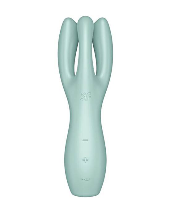 Satisfyer Threesome 3 Vibrator- Mint-Pink-5.5 Inch