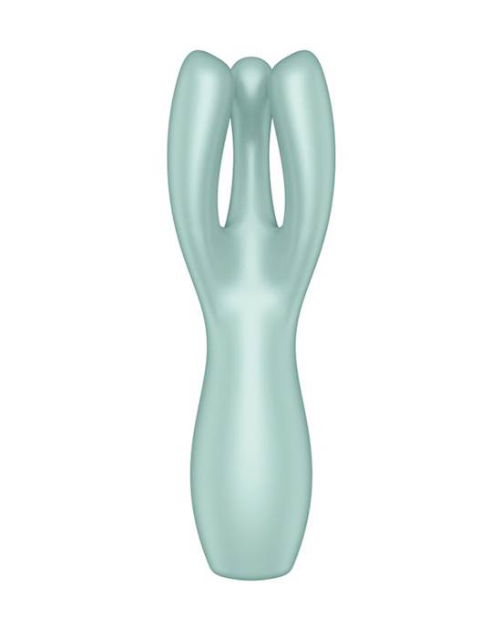 Satisfyer Threesome 3 Vibrator- Mint-Pink-5.5 Inch