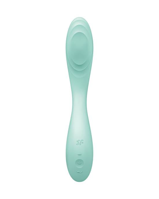 Satisfyer Rrolling Pleasure Vibrator-Mint - White - 8.6 Inch