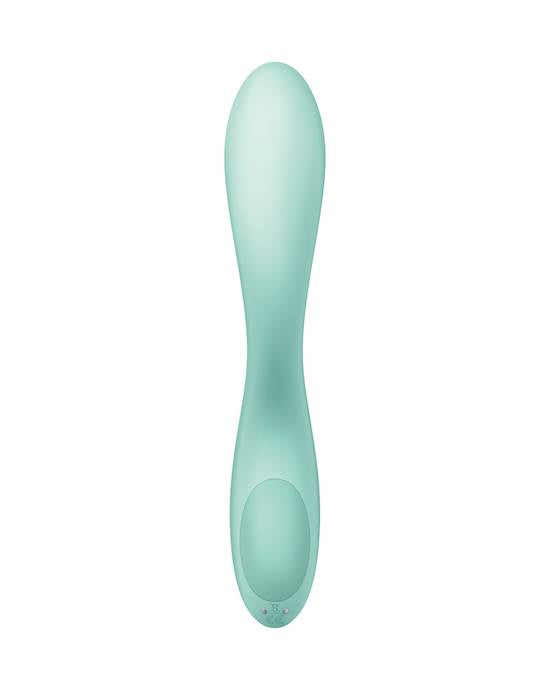 Satisfyer Rrolling Pleasure Vibrator-Mint - White - 8.6 Inch