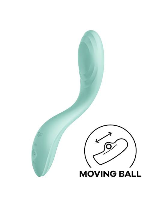 Satisfyer Rrolling Pleasure Vibrator-Mint - White - 8.6 Inch