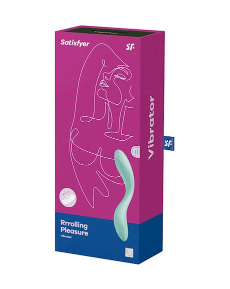 Satisfyer Rrolling Pleasure Vibrator-Mint - White - 8.6 Inch