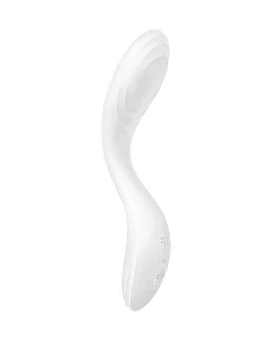 Satisfyer Rrolling Pleasure Vibrator-Mint - White - 8.6 Inch