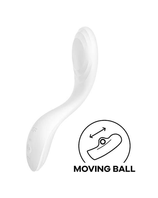 Satisfyer Rrolling Pleasure Vibrator-Mint - White - 8.6 Inch