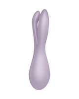 Satisfyer Threesome 2 Vibrator- Black - Violet-5.5 Inch