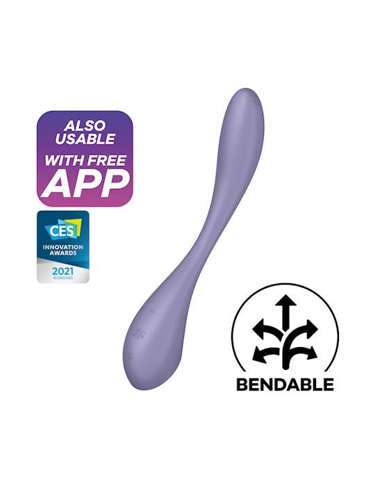 Satisfyer G-spot Flex 5 Connect App - Lilac -Petrol- 7.7 Inch