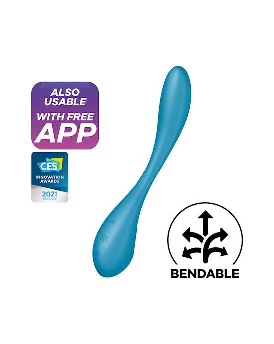 Satisfyer G-spot Flex 5 Connect App - Lilac -Petrol- 7.7 Inch