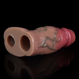 S8111 Open-ended Penis Sleeve With Anti-drop Ring Hollow Dildo