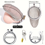 FRRK-196 Mesh Stainless Steel Male Chastity Cage Penis Cage Device