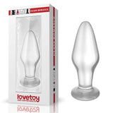 4.3" Glass Romance Transparent Butt Plug