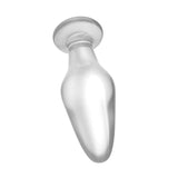 4.3" Glass Romance Transparent Butt Plug