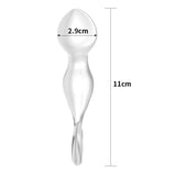 4.5" Glass Romance Crystal Clear Anal Plug