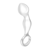 4.5" Glass Romance Crystal Clear Anal Plug