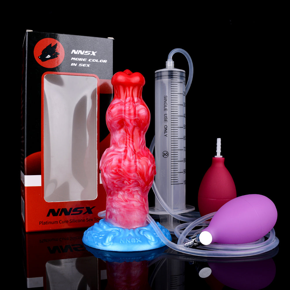 5253 Silicone Inflating Squirting Dildo