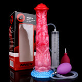 5256 Silicone inflatable Dog Dildo Squeeze Squirting Adult toys