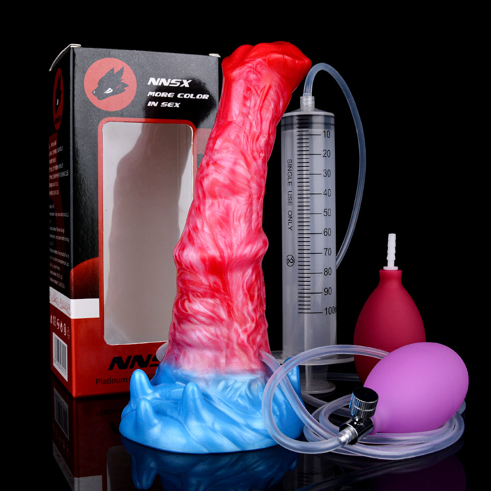 5257 Squirting Inflatable Dildo Butt plug Prostate Massager