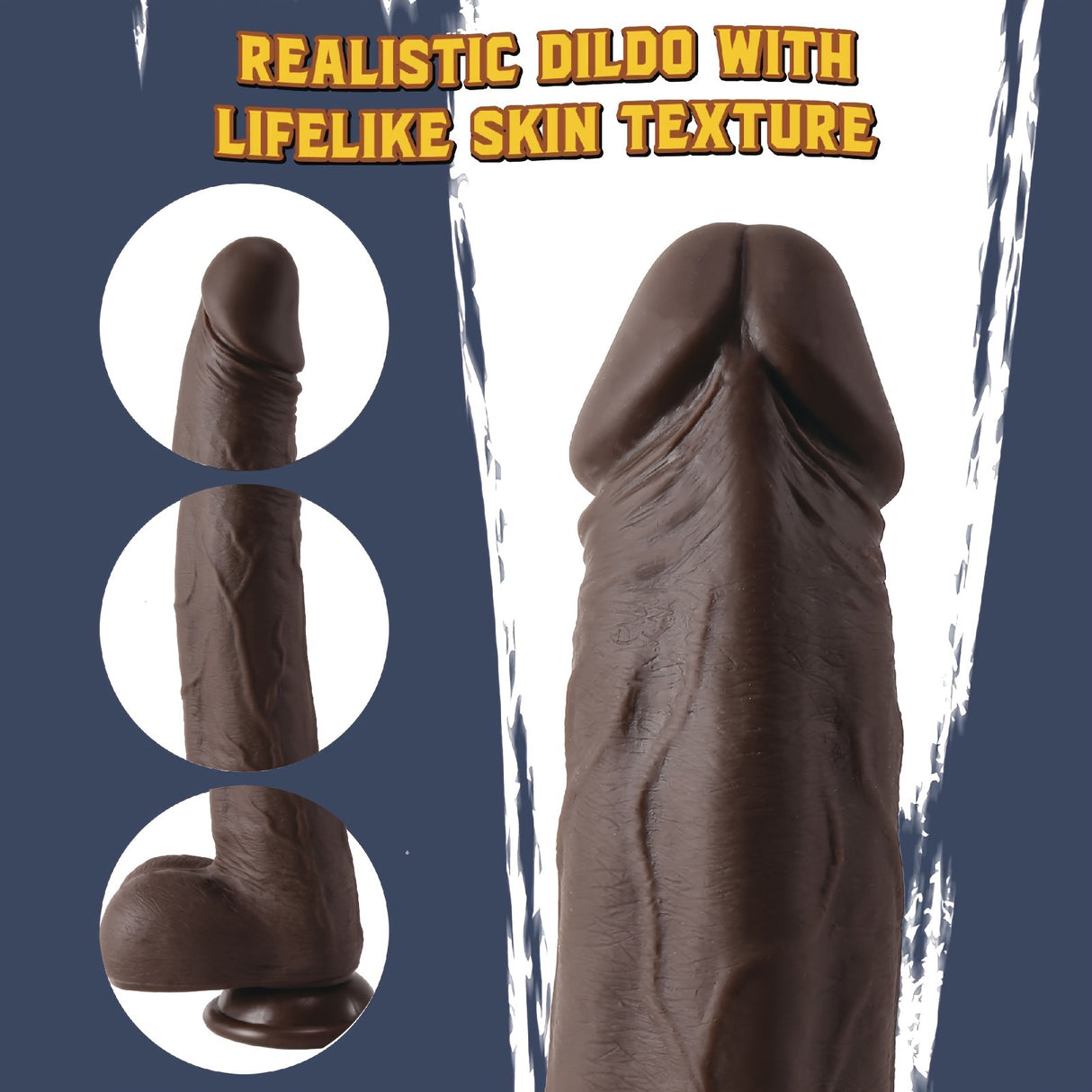 YIQU 4-in-1 Realistic Thrusting Dildo With 10 Inserts 10 Vibration