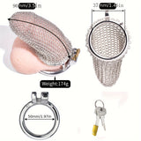 FRRK-196 Mesh Stainless Steel Male Chastity Cage Penis Cage Device