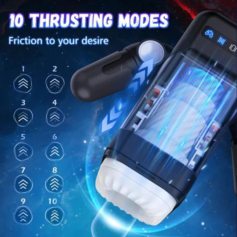 Easylive 6 Automatic Thrusting Vibrating Heating Blowjob Male Masturbators