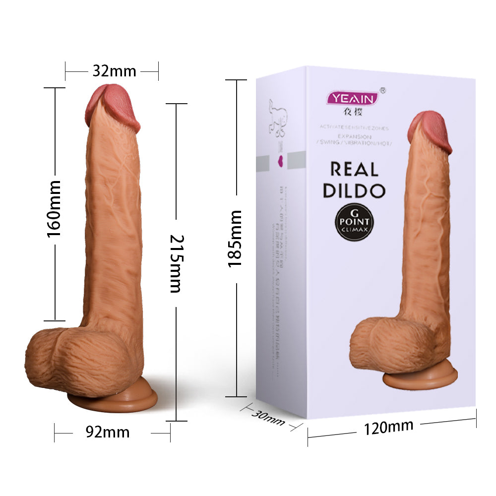 Yeain telescopic swing vibration heating dildo