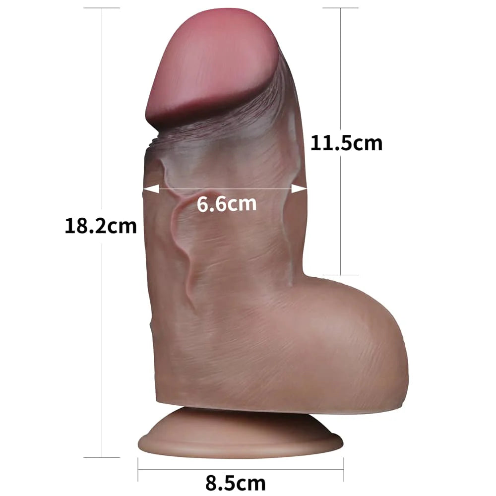 7'' Silicone Butt Plug Fat Dildo with Hyper-Realistic Veins