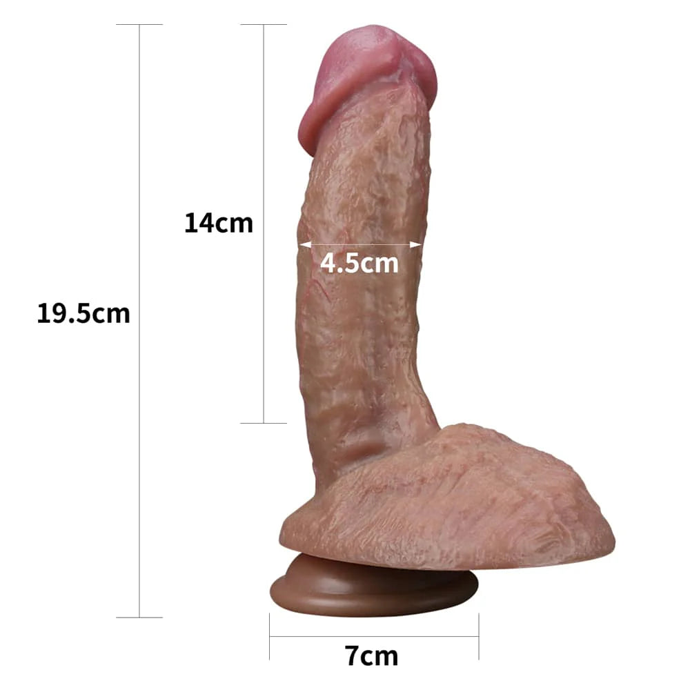 7.5'' Handmade Silicone Dildo with Hand-Painted Realistic Veins