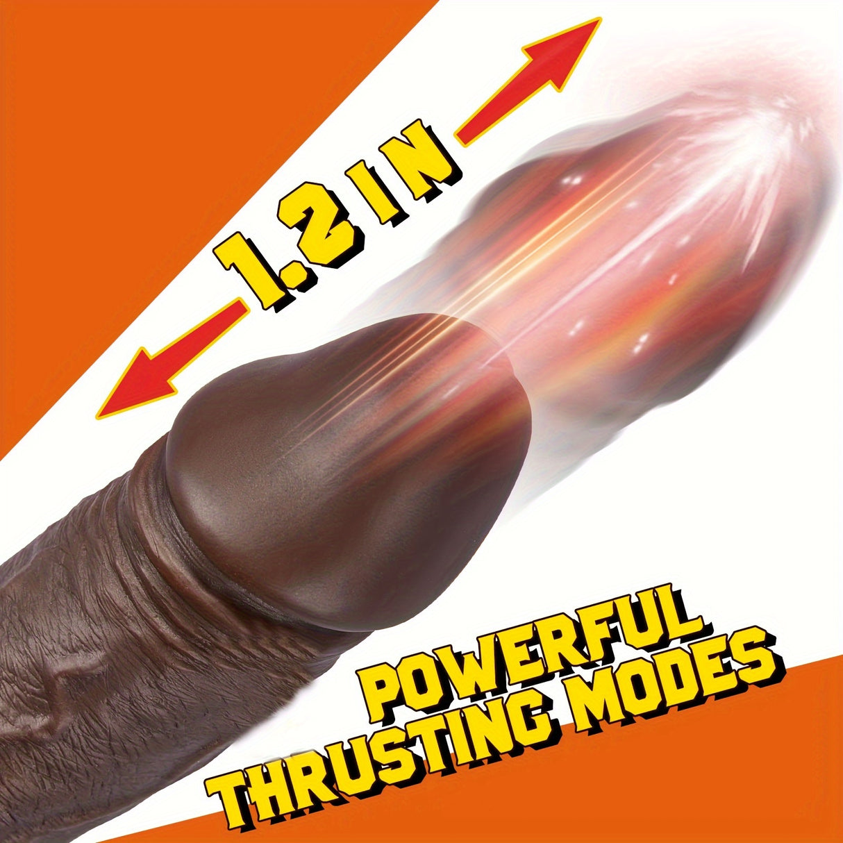 YIQU 22.1cm Insert Dildo With 10 Vibration 10 Telescopic 360 Rotation