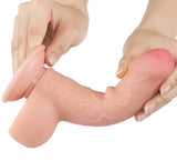 7" Dual Density Realistic Dual-Layer Sliding Skin Dildo