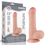 7" Dual Density Realistic Dual-Layer Sliding Skin Dildo