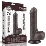 7" Dual Density Realistic Dual-Layer Sliding Skin Dildo