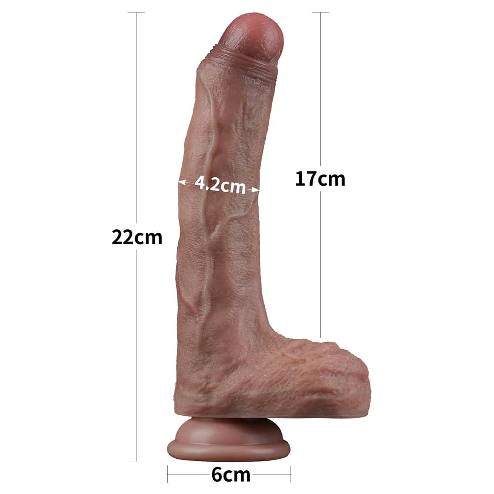 8.5'' Dual Density Silicone Cock Dildo