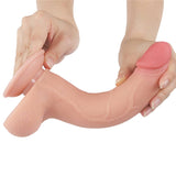 8.5'' Sliding Skin Dual Density Dildo With Balls