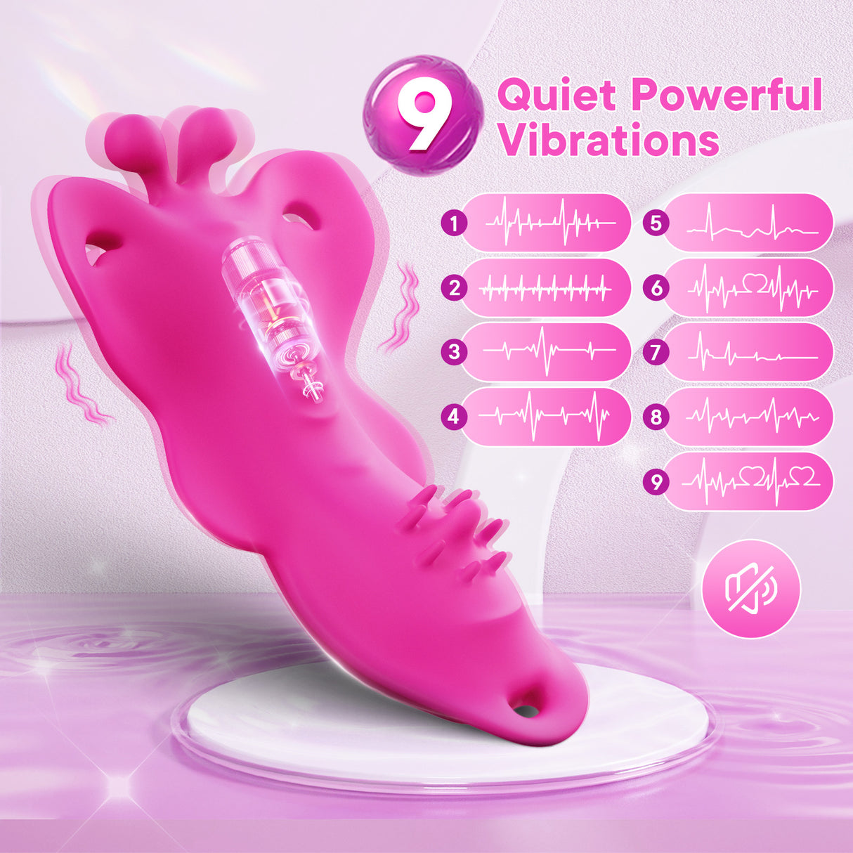 APP Control Butterfly Vibrating Panties With 9 Vibration Modes