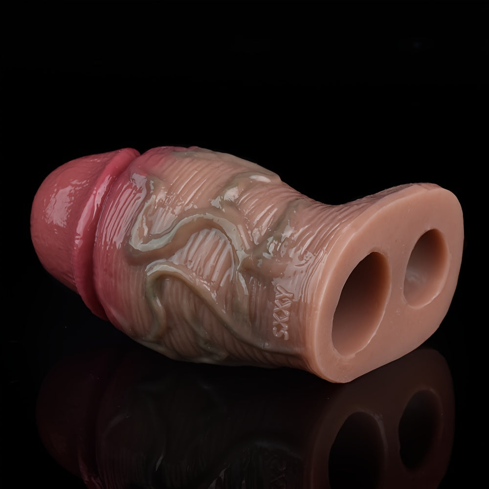 S8108 Large Silicon Penis Sleeve Realistic Hollow Dildo