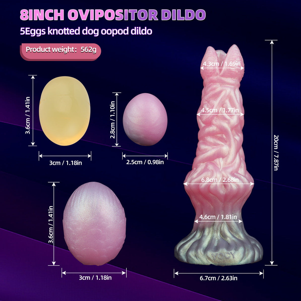 8inch Pandora Ovipositor Dildo Anal Plug Masturbator Sex toys