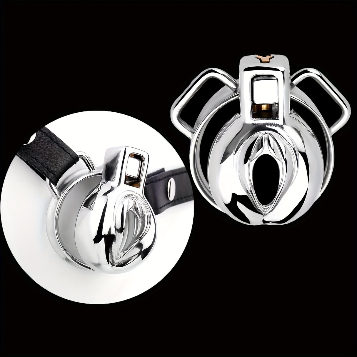 FRRK-138 Stainless Chastity Cage Device 4 Size Penis Ring Wearable Cock Lock