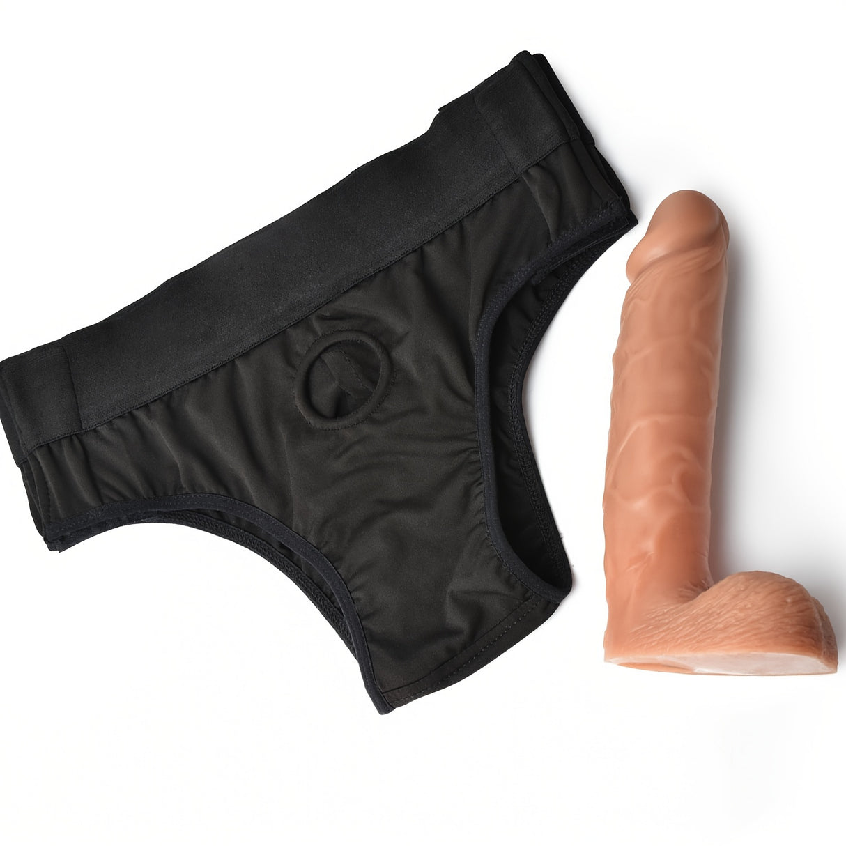 S105T Silicone Penis Sleeve With Pants Realistic Sheath Hollow Dildo